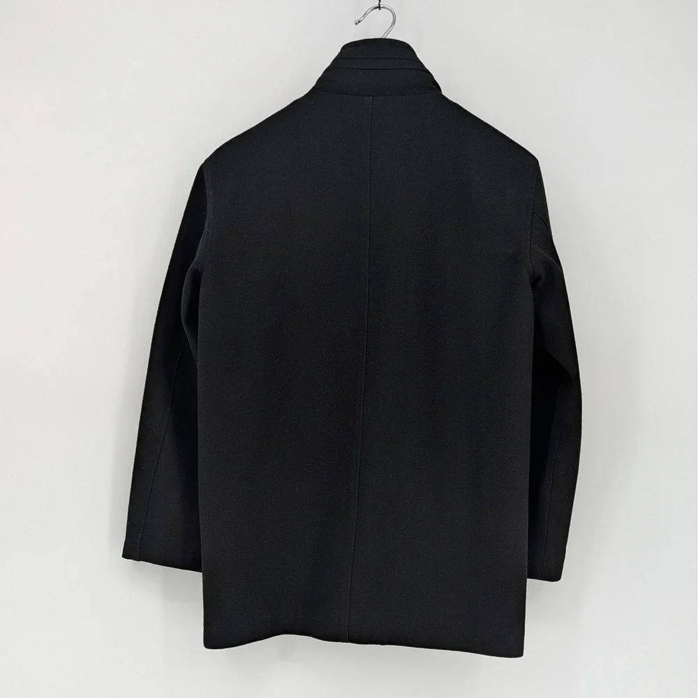 Tumi Tech Black Wool Blend Jacket Zip Insert Size S